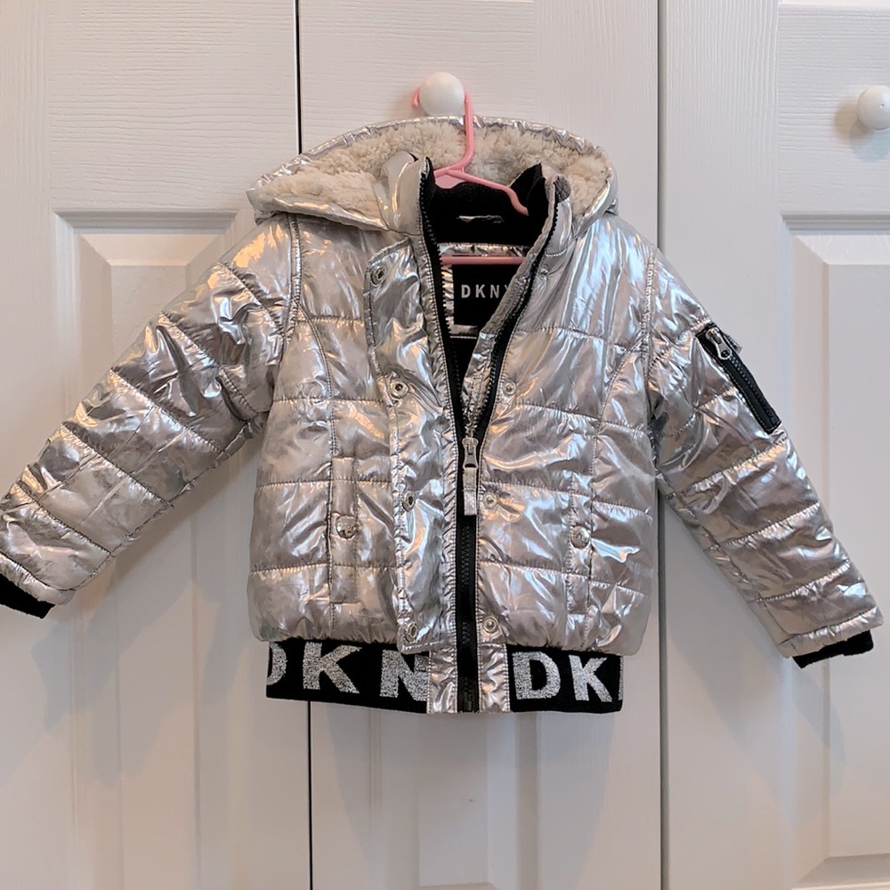 Toddler/Baby DKNY Metallic Puffer